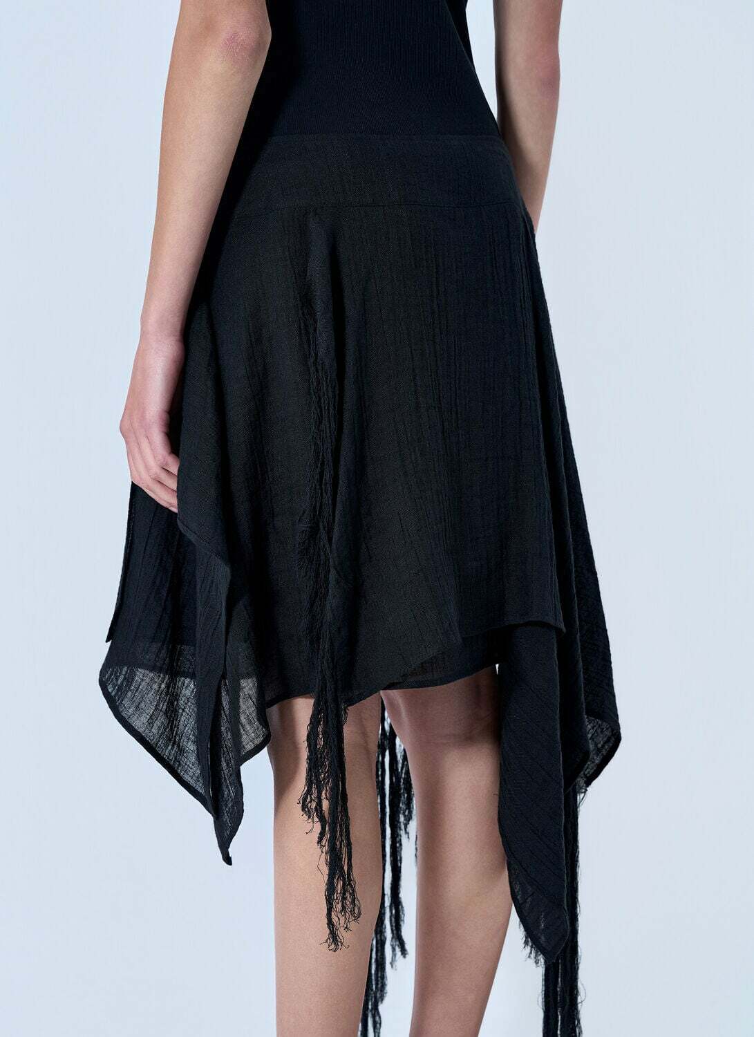 Yohji Yamamoto Asymmetric Fringe Skirt