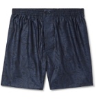 Zimmerli - Cotton-Jacquard Boxer Shorts - Blue