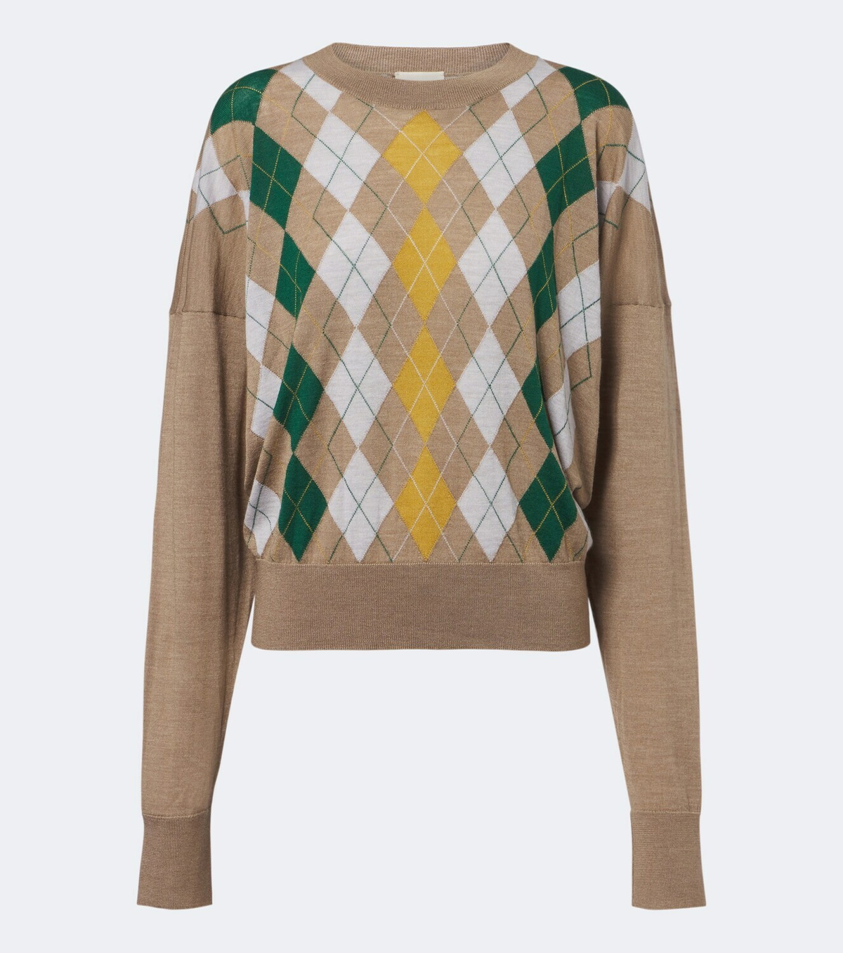 Khaite Tammy wool and silk argyle sweater