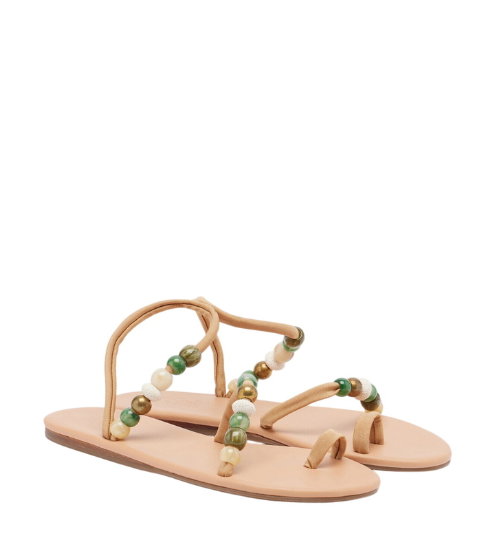 Photo: Ancient Greek Sandals Eleftheria beaded sandals