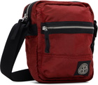 Stone Island Red 9200015 Coated Nylon Metal ECONYL Pouch