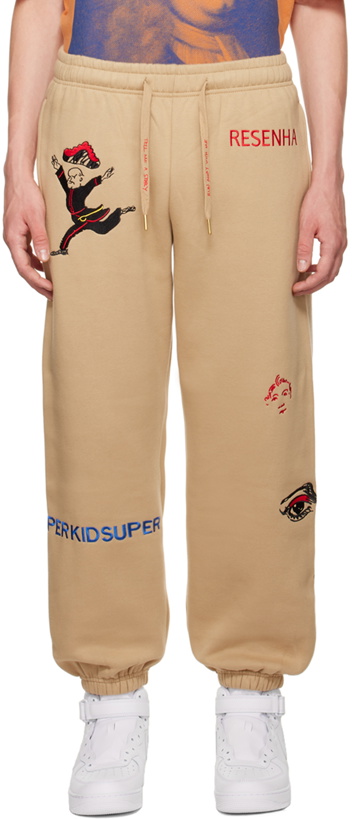 Photo: KidSuper Brown Cotton Lounge Pants