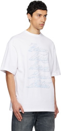 We11done White 'WE11DONE' Multi Logo T-shirt