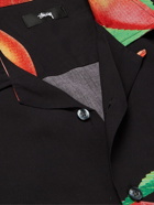 STÜSSY - Camp-Collar Printed Woven Shirt - Black - S