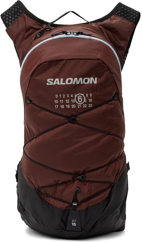 Photo: MM6 Maison Margiela Brown & Black Salomon Edition XT 15 Backpack, 20 L