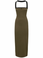 COURREGES Contrast Hyperbole Cotton Long Dress