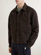 Needles - Piping Cowboy Logo-Embroidered Woven Jacket - Brown