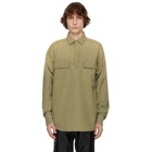 Fear of God Green Canvas Military Pullover Shirt