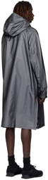 Y-3 Black Two-Way Zip Rain Coat