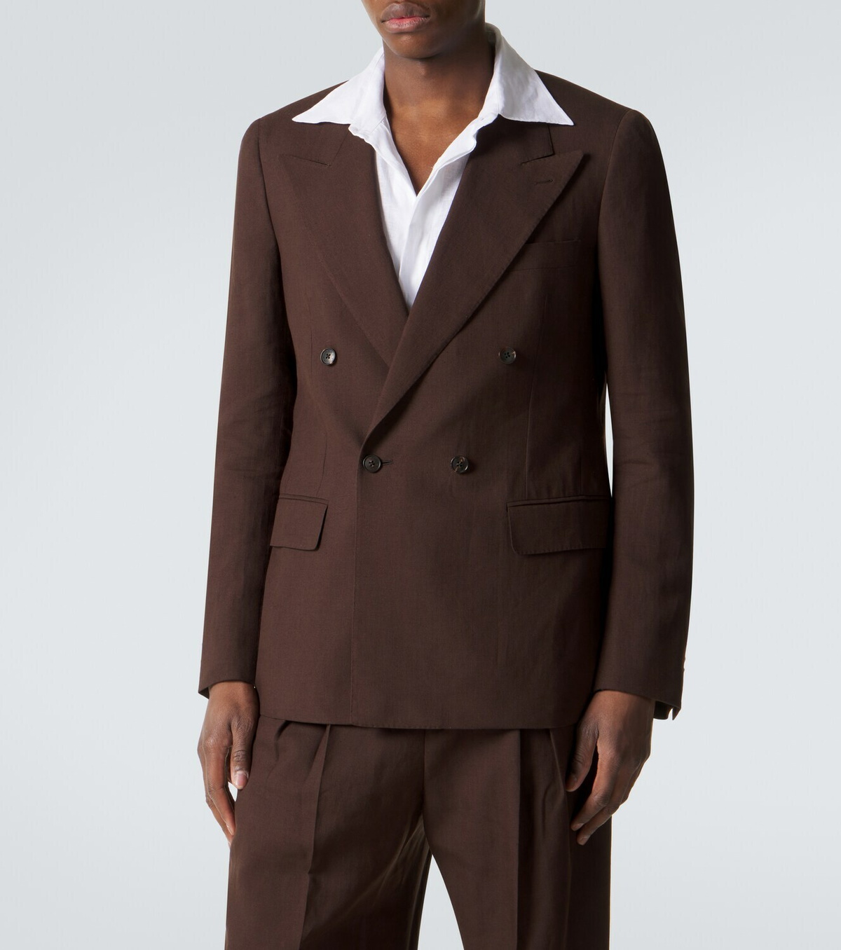Umit Benan Richard linen and wool suit jacket