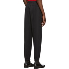 Paul Smith Black and Off-White Poplin Pinstripe Trousers