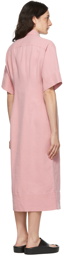 AURALEE Pink Washi Midi Dress