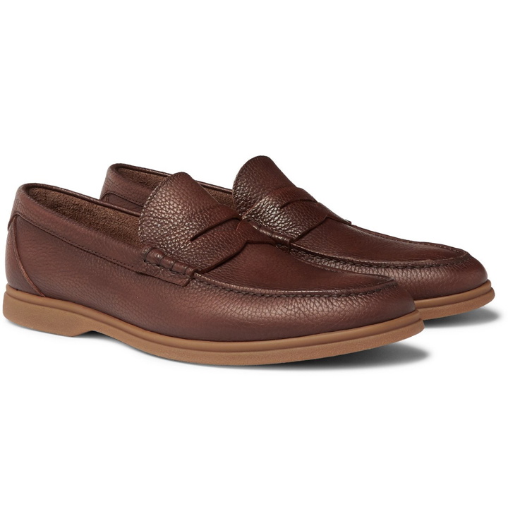 Photo: Brunello Cucinelli - Full-Grain Leather Penny Loafers - Brown