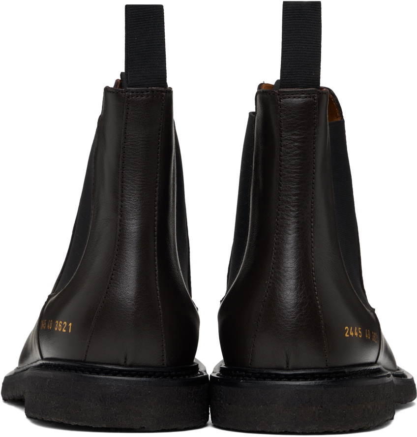 Common Projects Brown Classic Leather Chelsea Boots