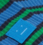 Acne Studios - Striped Ribbed Stretch Cotton-Blend Socks - Green