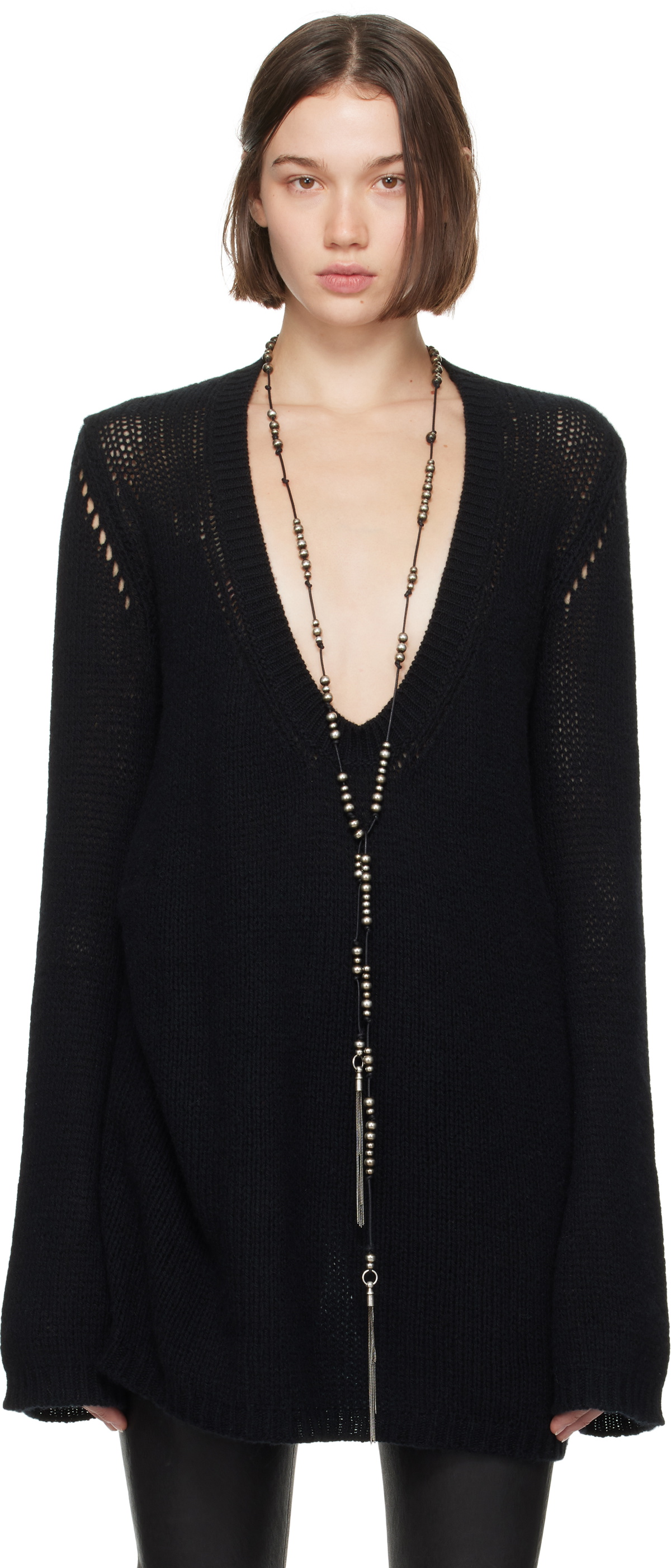 Ann Demeulemeester Black Carolina Tunic Sweater