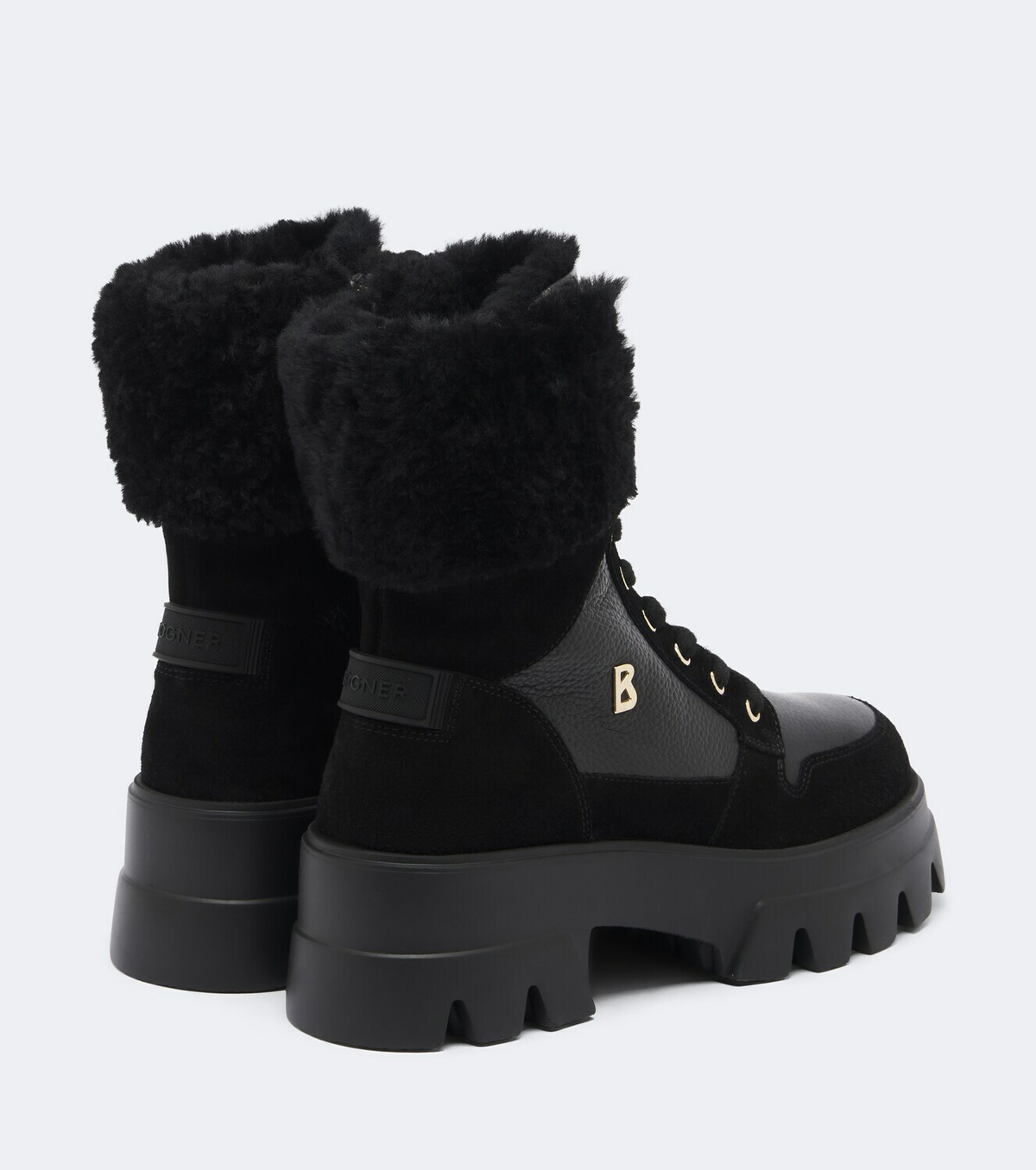 Bogner Sapporo shearling-lined leather lace-up boots