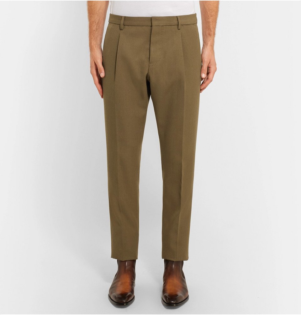 Tailored Fit Navy Twill Trousers | Buy Online at Moss