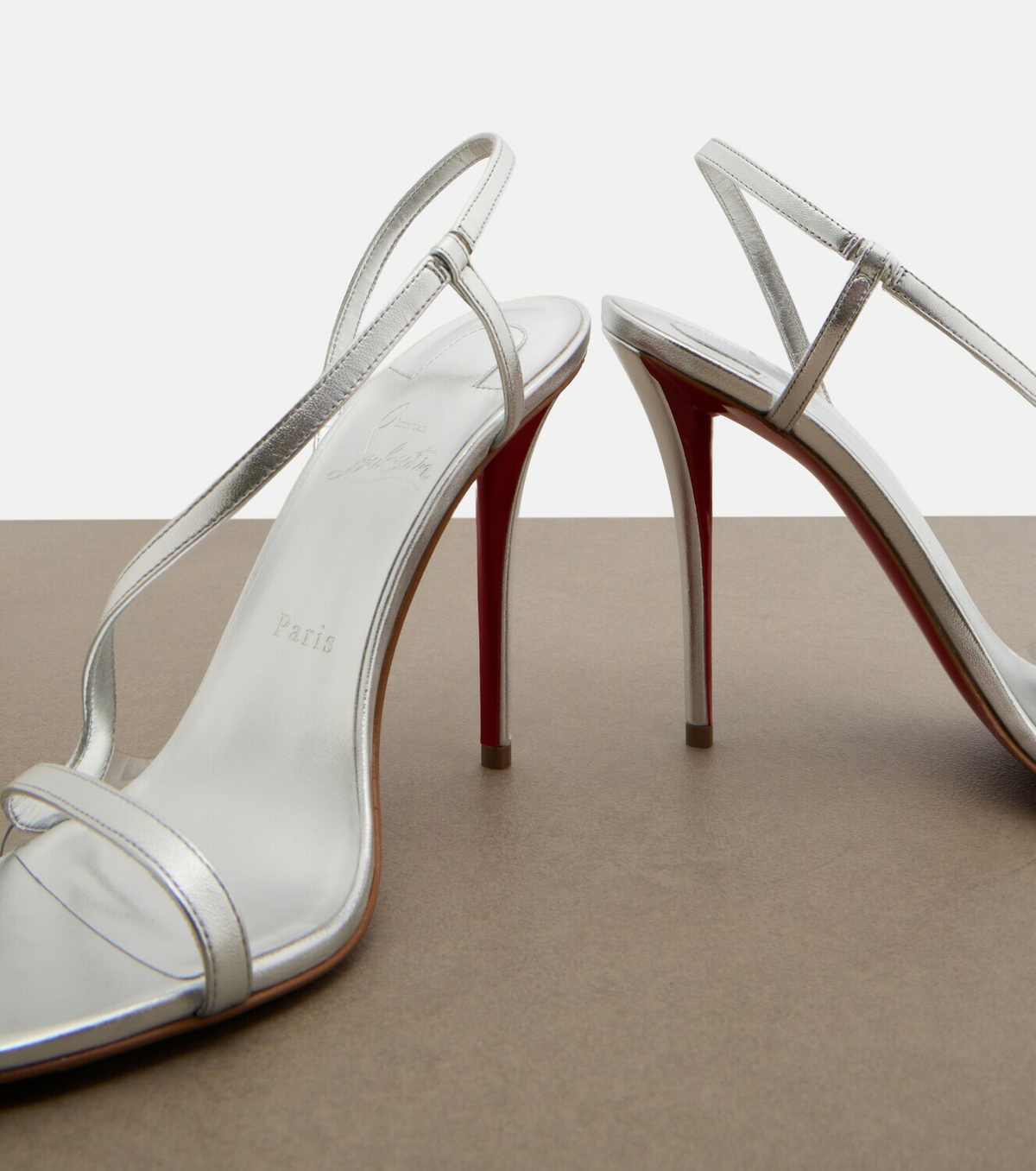 Christian Louboutin Miss Z metallic leather slingback sandals