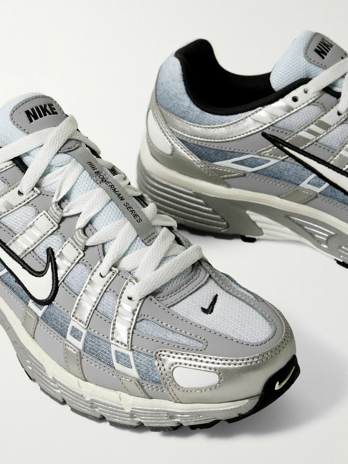 Nike - P-6000 Leather and Mesh Sneakers - Silver Nike
