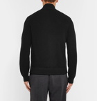 Z Zegna - Panelled TECHMERINO Wool Zip-Up Sweater - Black