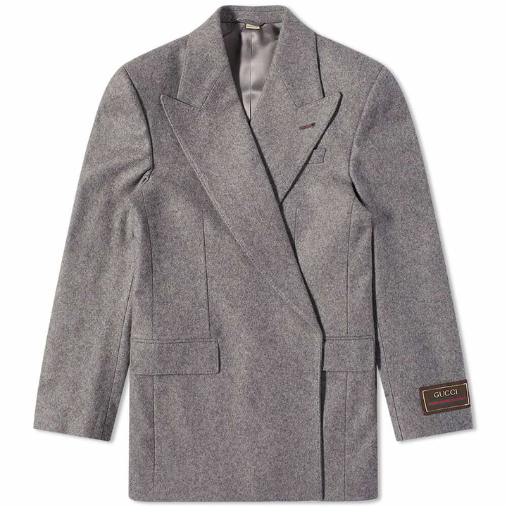 Photo: Gucci Men's Catwalk Look 86 DB Blazer in Light Grey