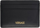 Versace Black 'V' Leather Card Holder