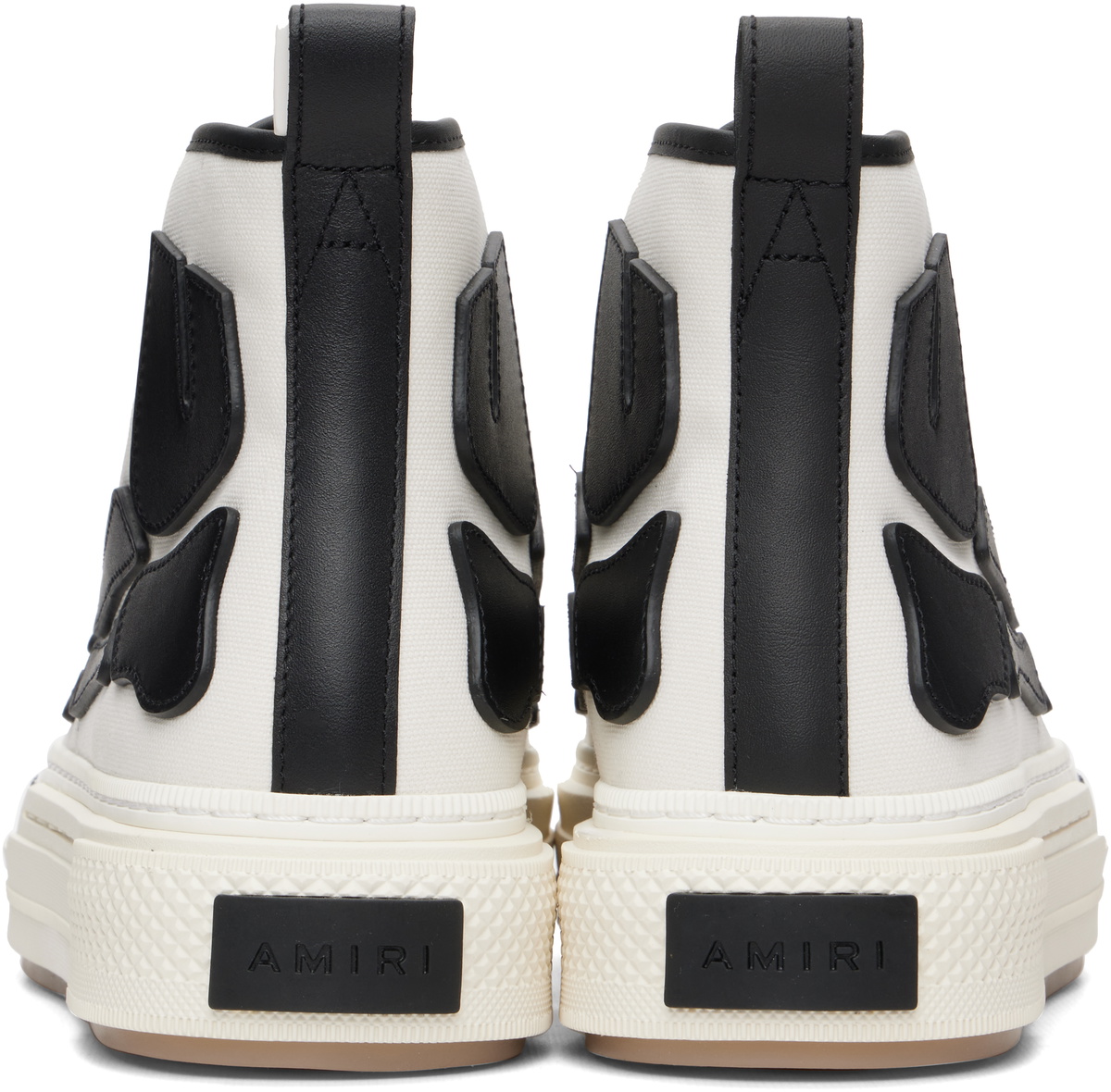 AMIRI Black & White Skel Court Hi Sneakers