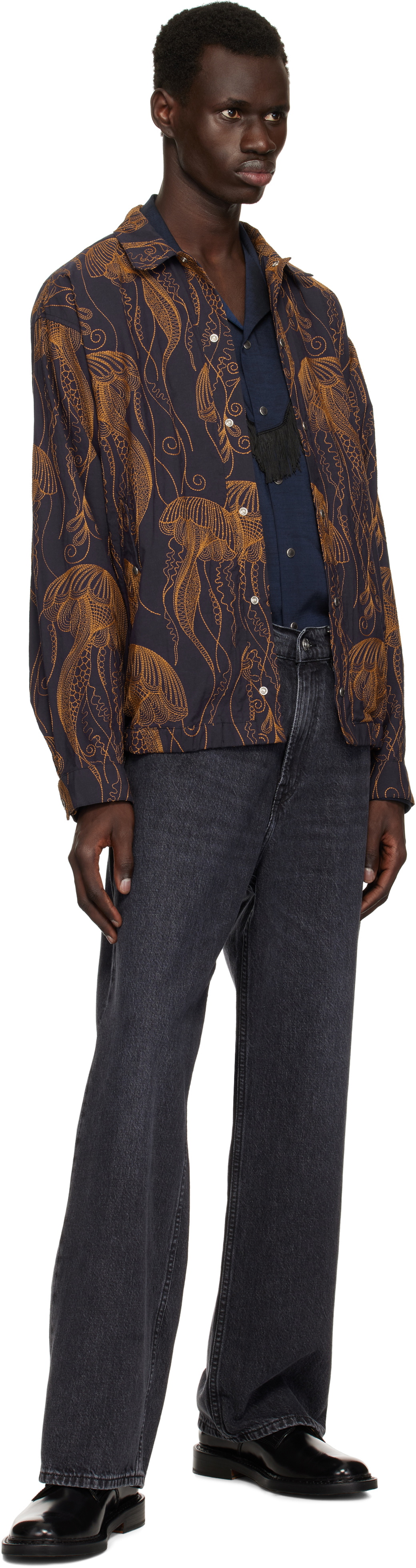 Toga Virilis Navy Embroidery Jacket