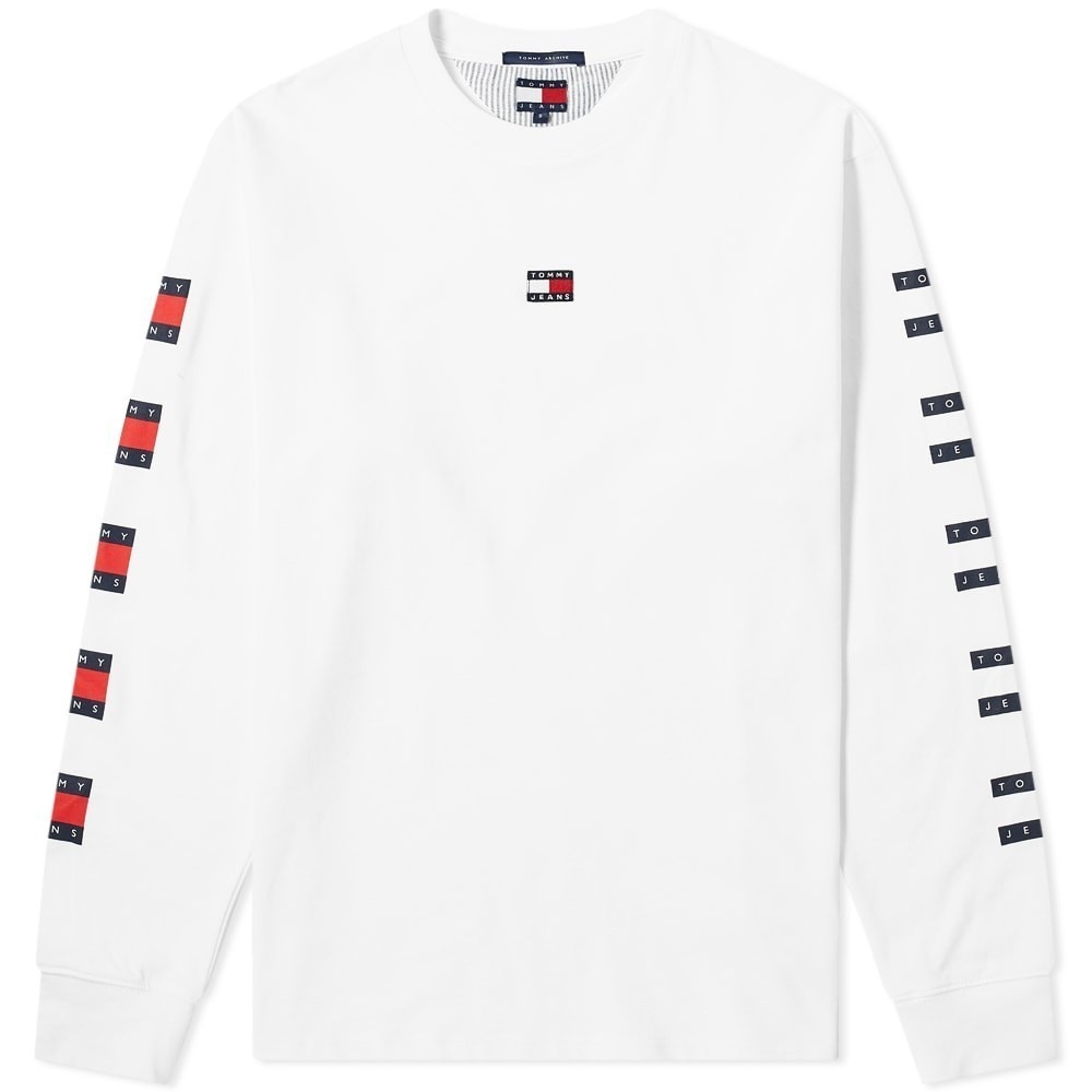 Tommy Jeans Long Sleeve Repeat Flag Tee Tommy Jeans