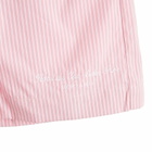 Sporty & Rich Hotel du Cap Cursive Poplin Short in Pink/White Thin Stripe White
