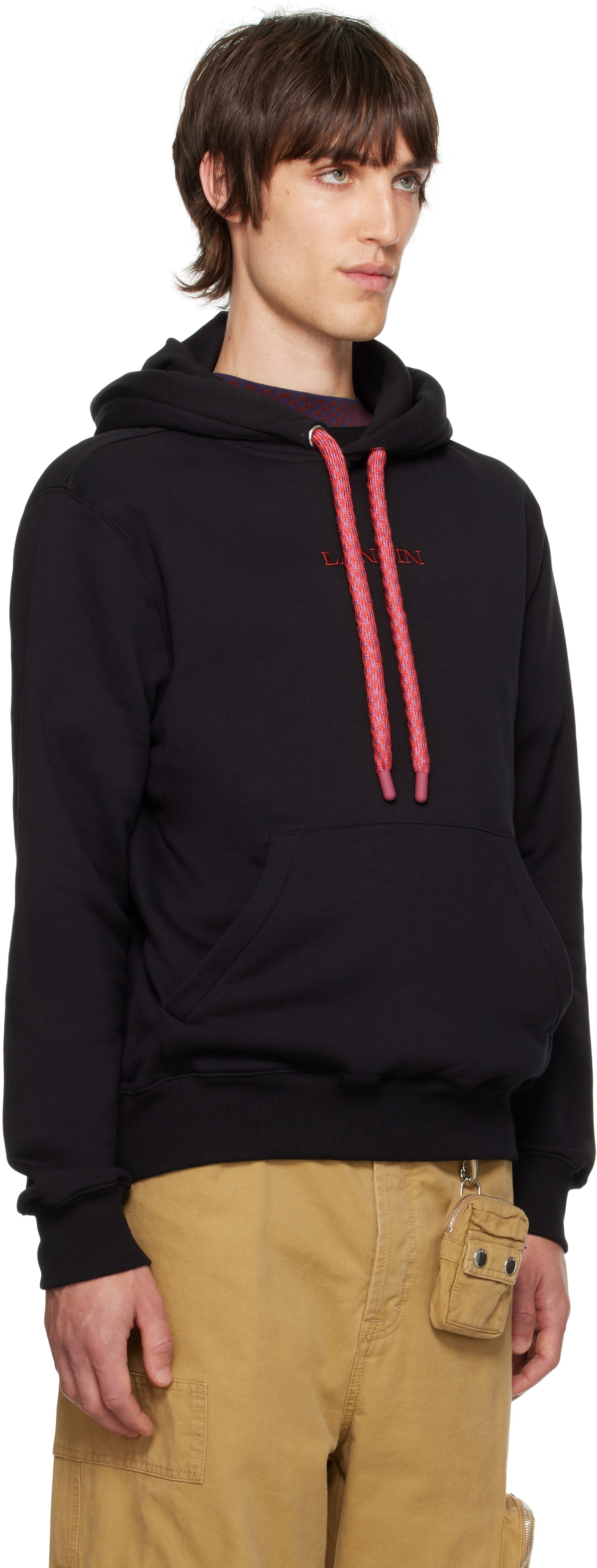 Lanvin Black Tubular Curb Hoodie