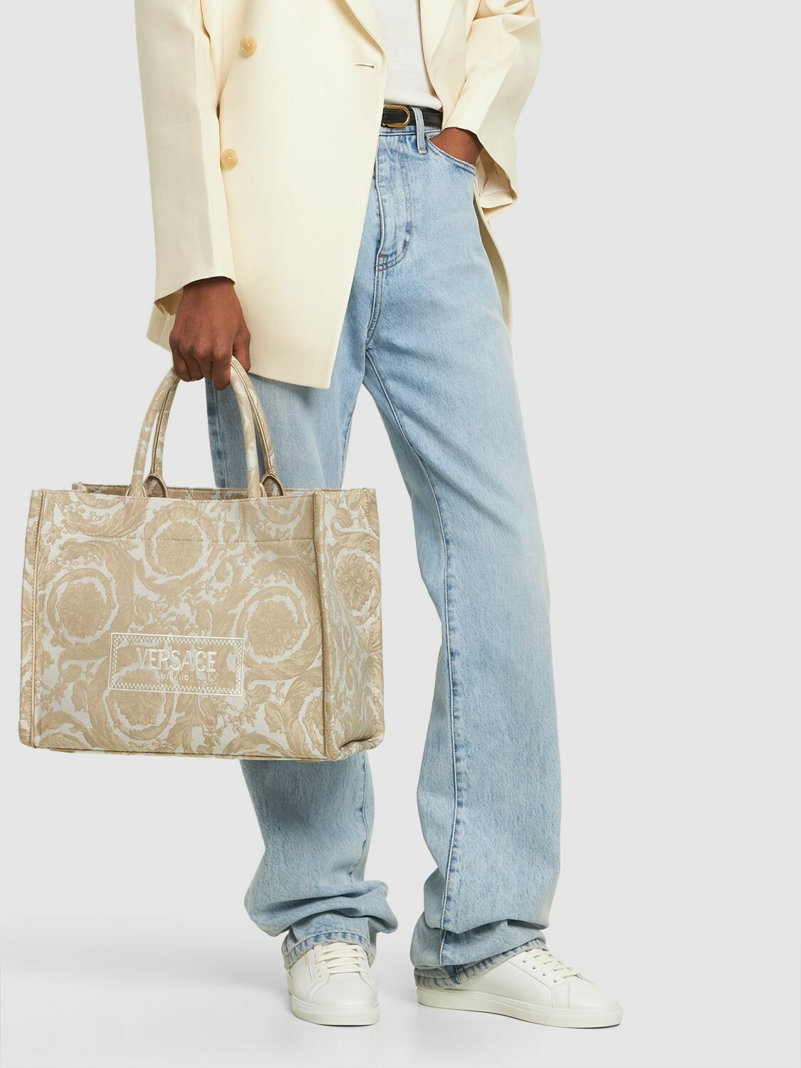 VERSACE - Large Barocco Jacquard Tote Bag Versace