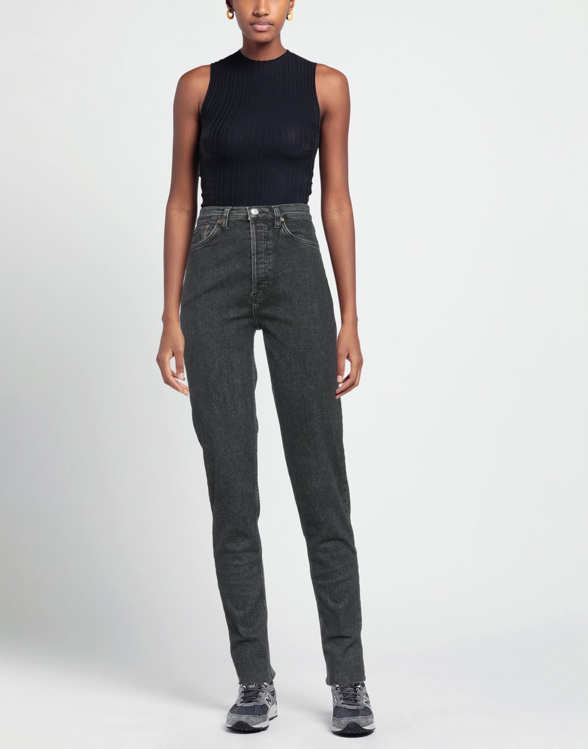 Re/done Womens Jeans Charcoal