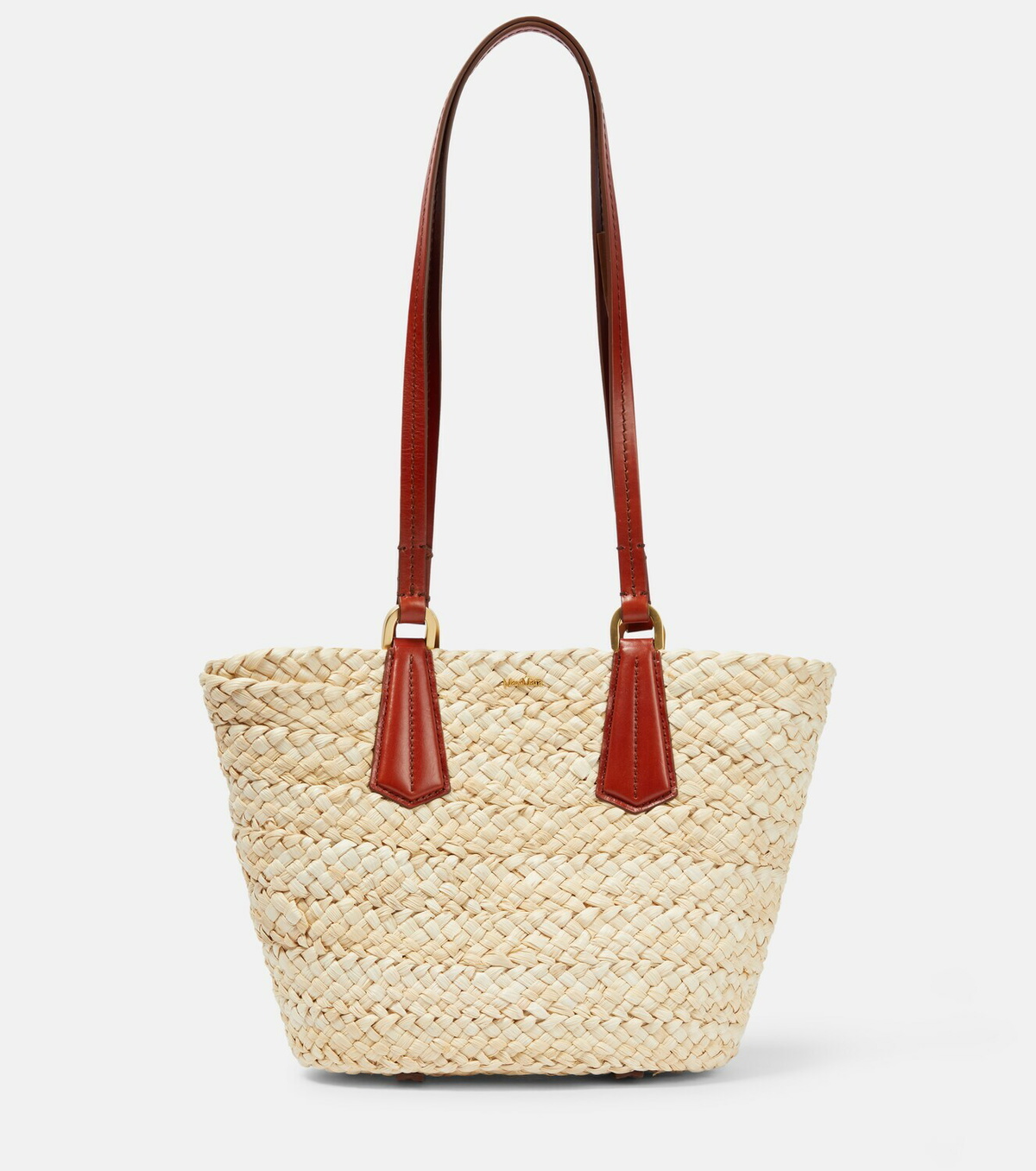 大人気【MAXMARA】Tote bag in paglia intrecciata ２色 Max Mara - Panier Extra Large straw tote bag Max Mara