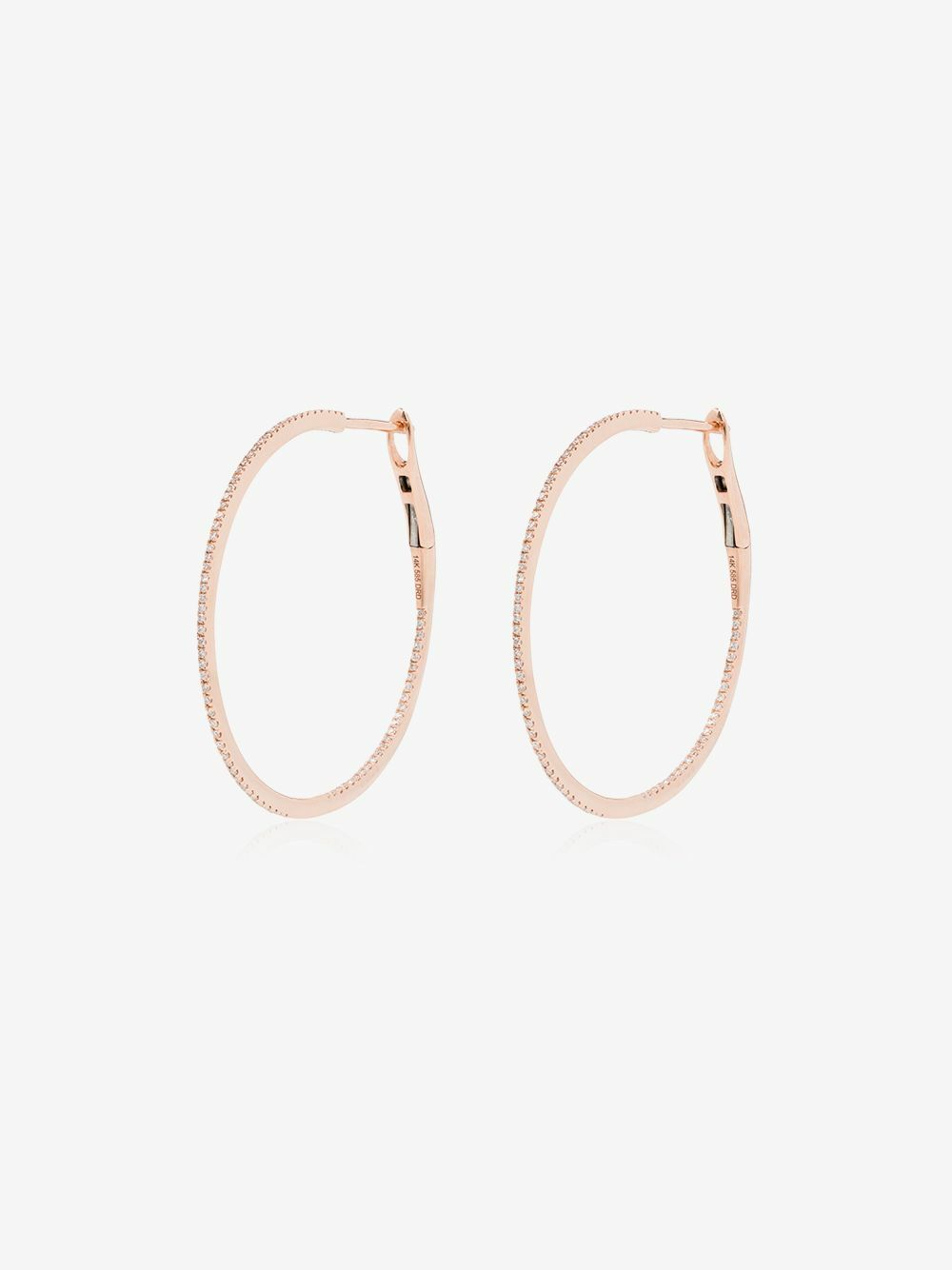 Dana Rebecca Designs 14K Rose Gold Marge Diamond Hoop Earrings Dana ...