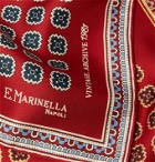 E.MARINELLA - Printed Silk-Twill Pocket Square - Red
