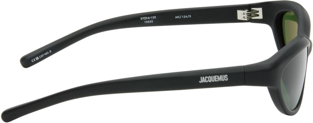 JACQUEMUS Black 'The Curvo' Sunglasses