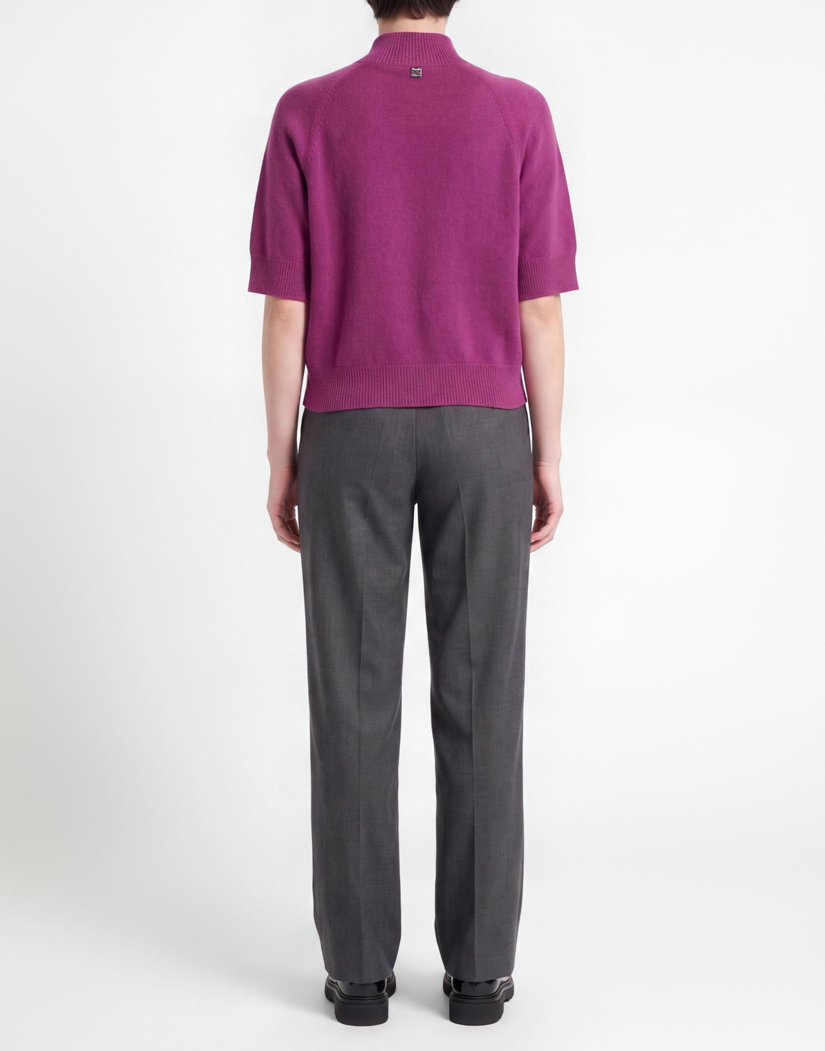 Manila Grace Womens Turtleneck Mauve