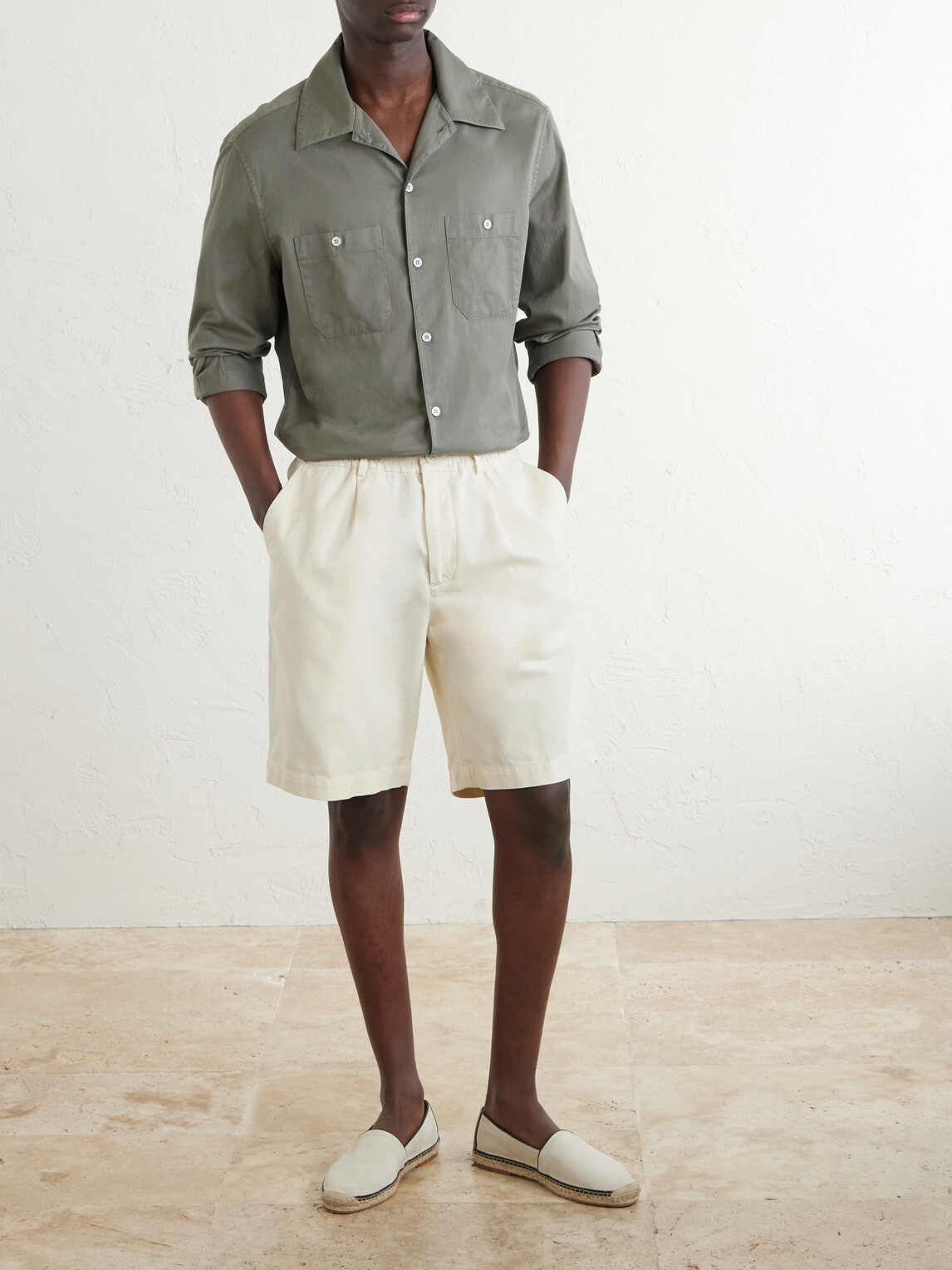 Brunello Cucinelli - Cotton-Twill Shirt - Green