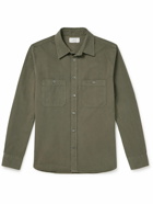 Mr P. - Herringbone Cotton-Twill Shirt - Green