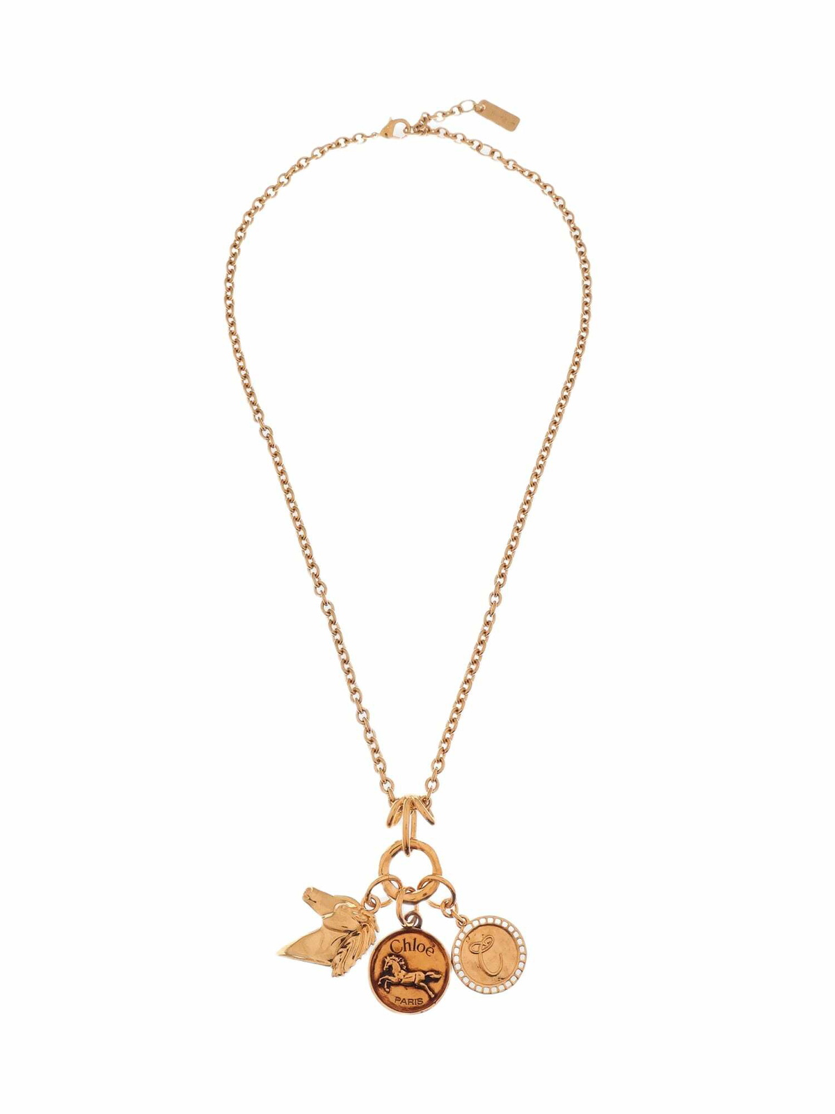Chloé Gold 'The Chloé Pompoms' Necklace Chloe