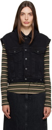 AGOLDE Black Charli Denim Vest