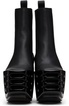 Rick Owens Black Grilled Platform Boots