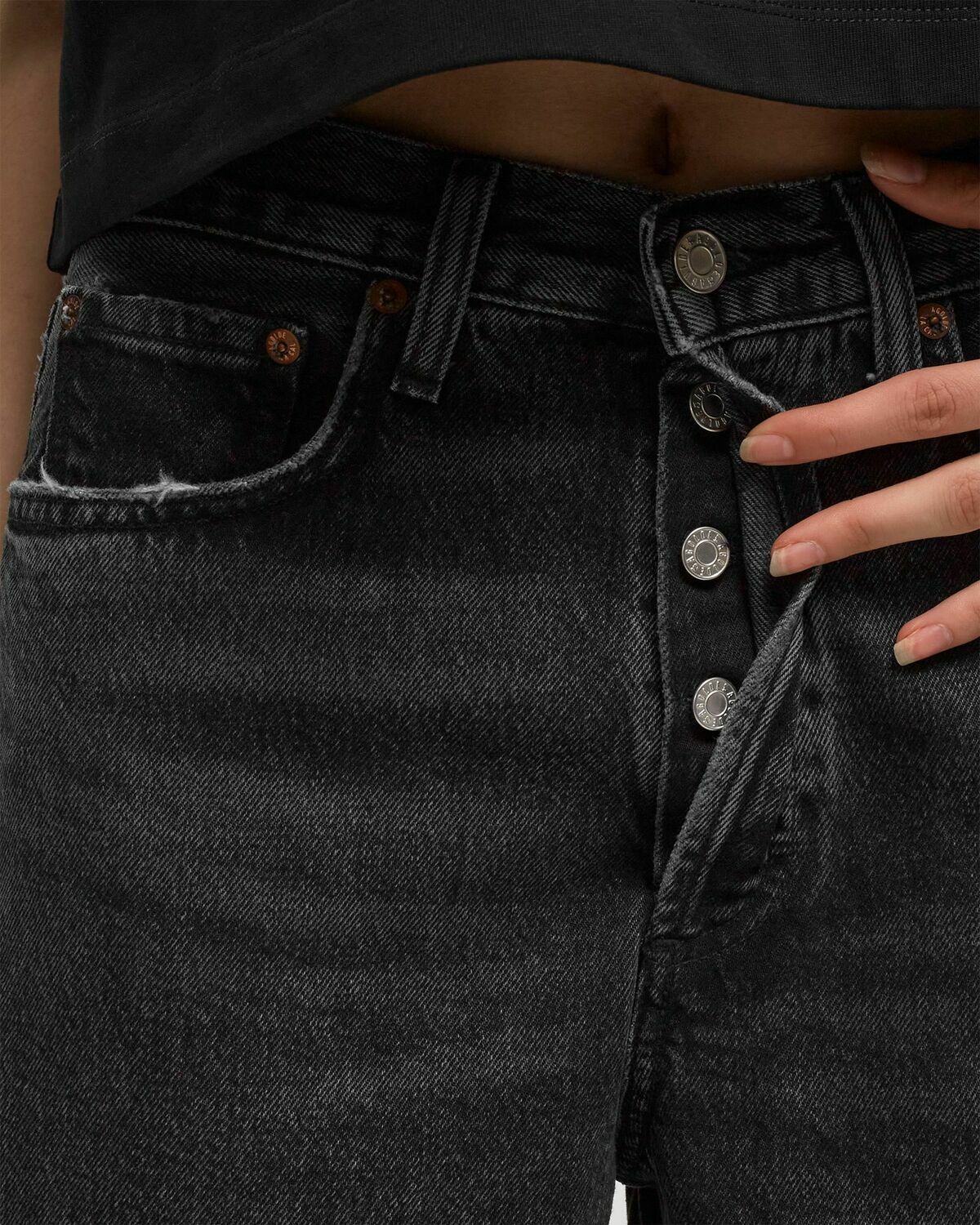 Agolde Low Slung Baggy Black Jeans