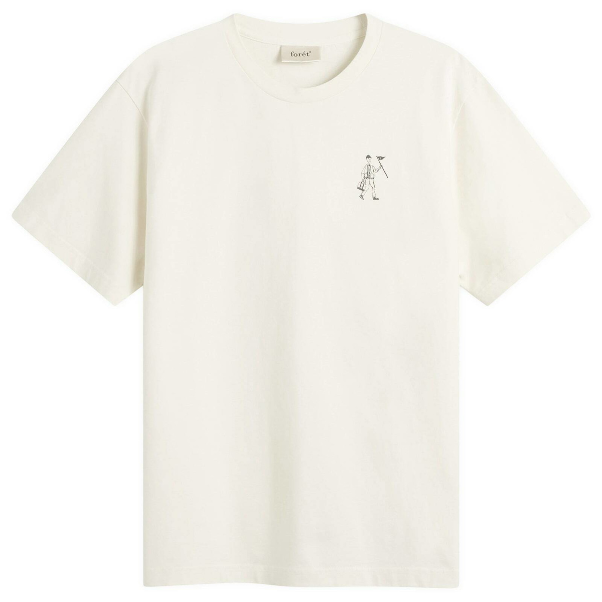 Foret Men's Walker T-Shirt in Cloud/Navy
