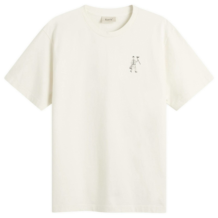 Photo: Foret Men's Walker T-Shirt in Cloud/Navy