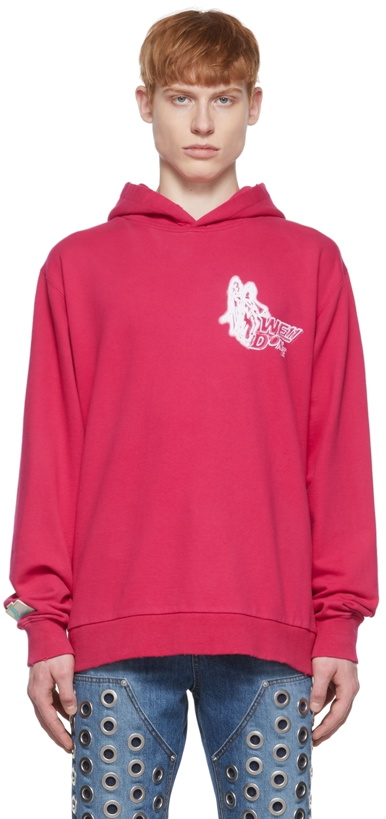 Photo: We11done Pink Cotton Hoodie