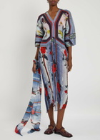 Julia Heuer Stacy Plissé Chiffon Kaftan - Multicoloured 1 - One Size