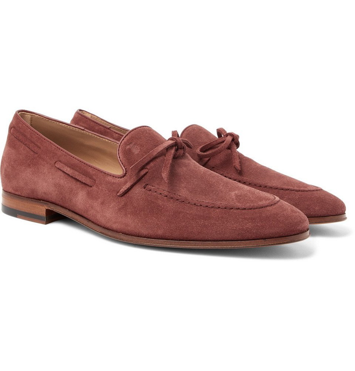 Photo: Tod's - Suede Loafers - Men - Burgundy
